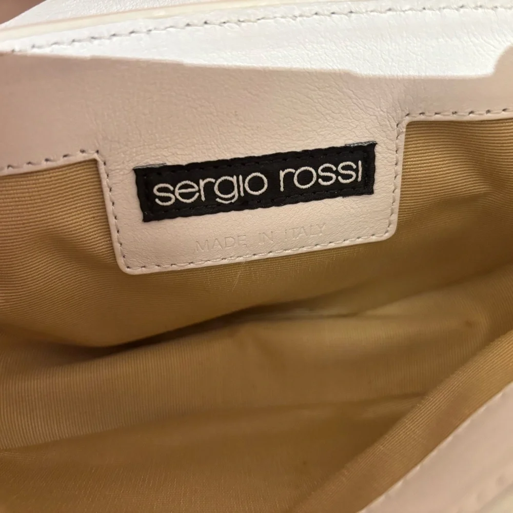 Sergio Rossi White Fringe belt bag - Picture 3 of 11